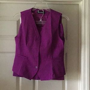 Ladies 2pc Tuxedo Style Mini Skirt Set